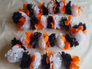 Dashboard Garland - Black Orange and White