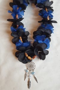 DreamCatcher Beaded Lei - Black and Navy Blue