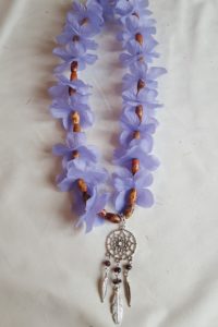 DreamCatcher Beaded Lei - Lilac