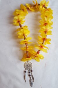 DreamCatcher Beaded Lei - Yellow