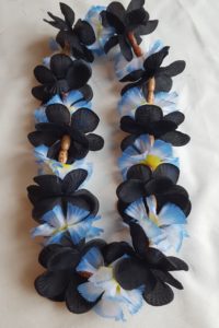 Beaded Lei - Black and 2 Tone Blue