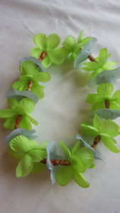 Beaded Lei - Green and Grey