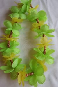 Beaded Lei - Light Green and Yellow